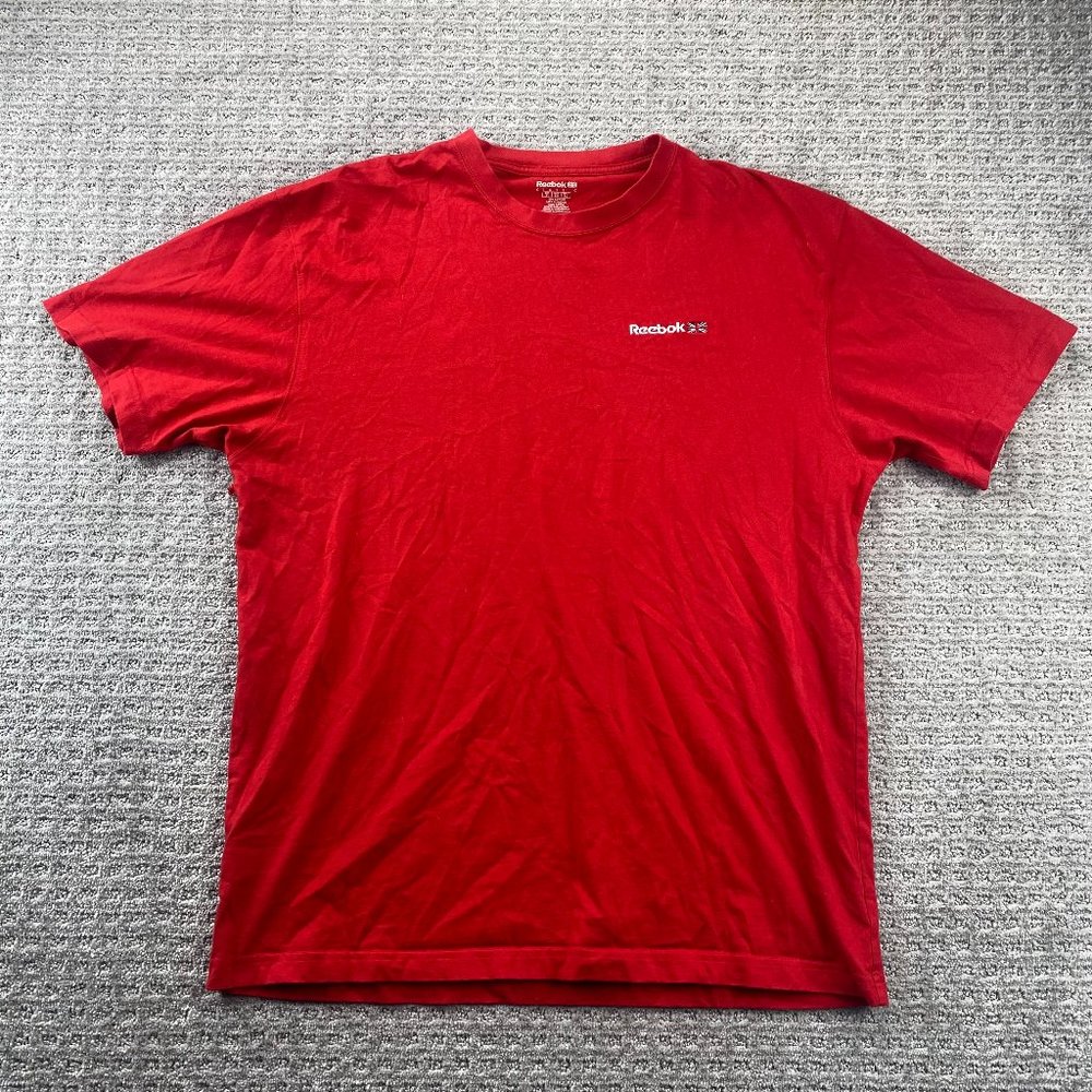 Reebok Classic Shirt Men Extra Large XL Red Embroidered Retro Logo T-Shirt Mens